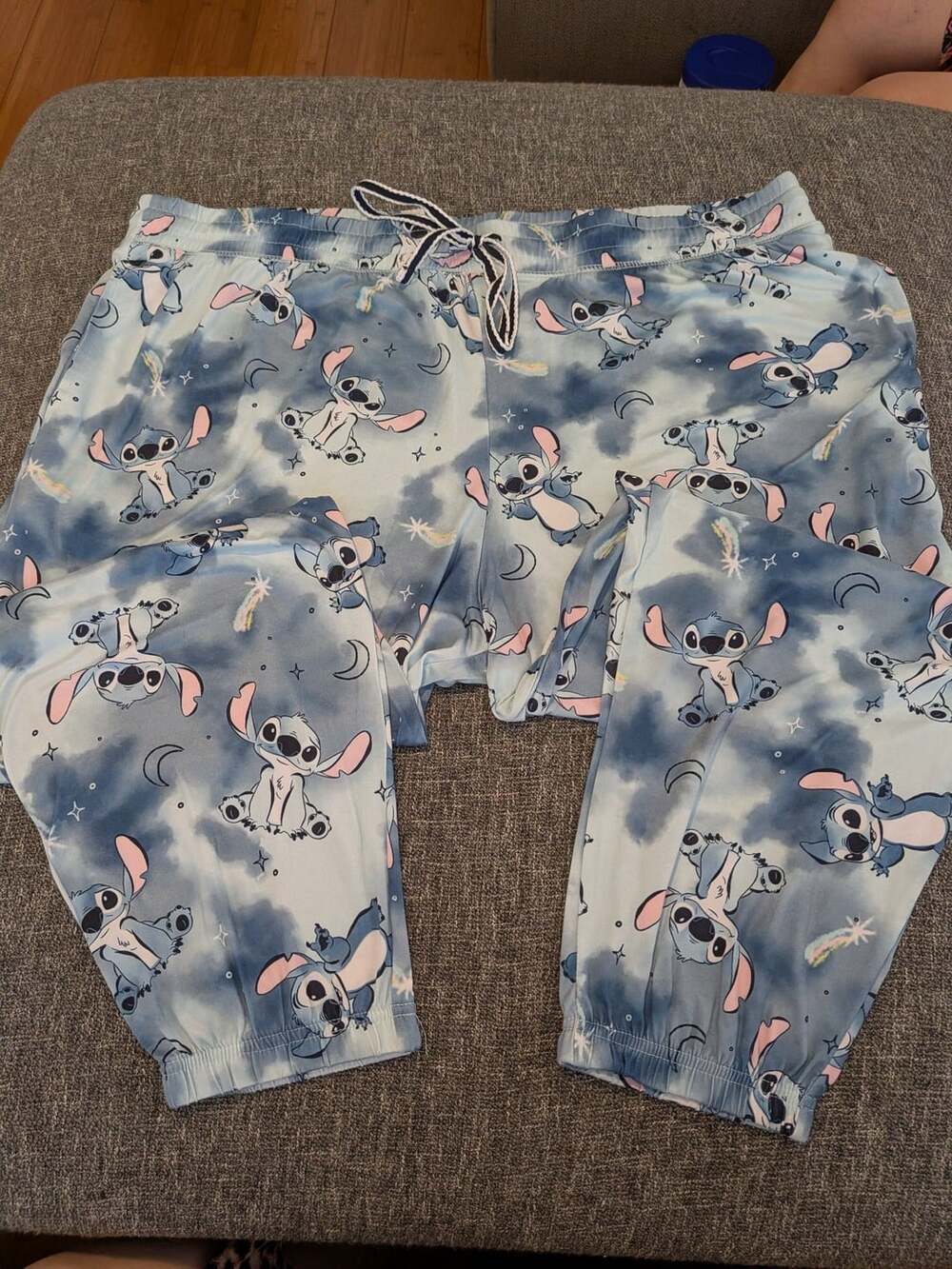 Disney Stitch Lounge Pajama Sleep Pants Size 3X(22W/24W) Blue Tie-Dye
